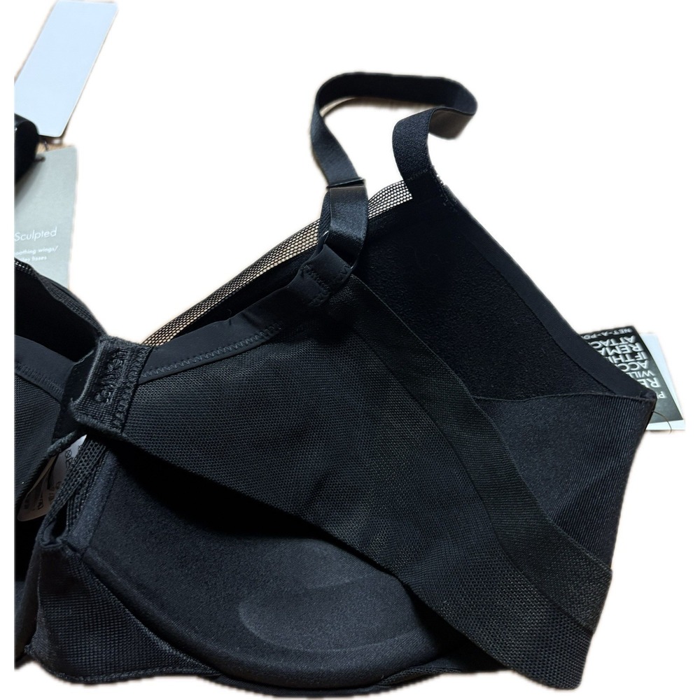 Calvin Klein Women 36C Black Mesh Lining Underwire Bra Sculpted Lift Plunge NWT - Picture 7 of 9